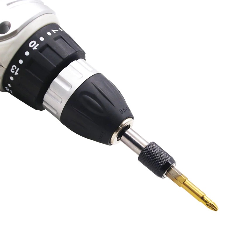 Adaptor Mata Obeng 60mm Chuck Extension Screwdriver Hex Bit Rod 1/4"