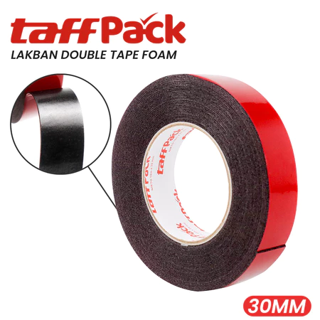 Double Tape Hitam (30mm x 10m) PE Foam Busa 3M Isolasi Lakban TFP-R