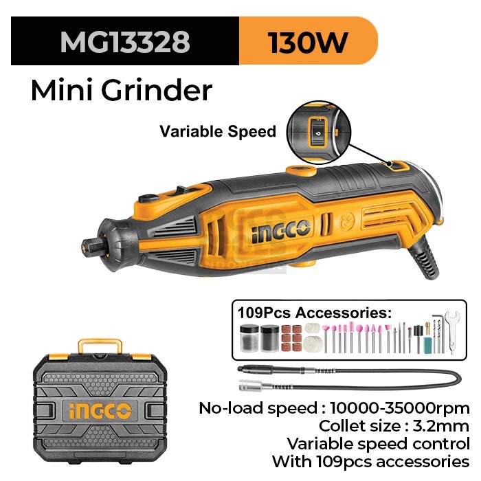 Carbon Brush Die Grinder INGCO MG13328-SP-6 Arang Mesin Bor Tuner AA014C00009
