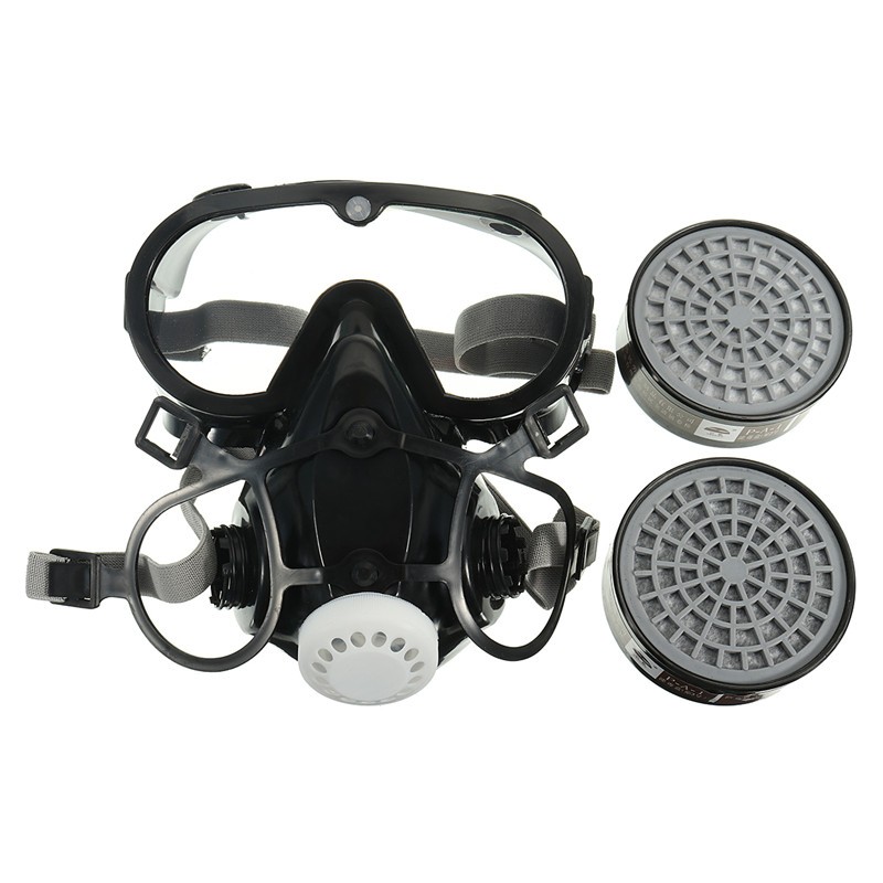 Kacamata Masker Gas Respirator Full Face Activated Carbon Filter SF01