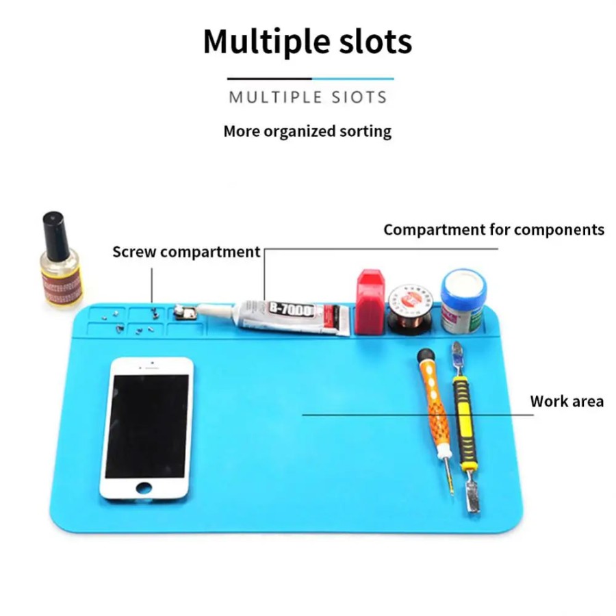 Alas Silicone Soldering 300x200mm Pad Heat Resistant Patri Silikon DFU
