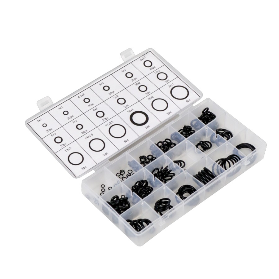 Seal Karet O Ring 225pcs Set Box Mesin Rubber Gasket Hitam TFW-E436