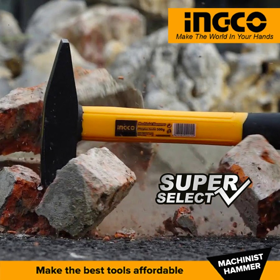 Machinist Hammer 200g INGCO HMHS82001 Chipping Palu Kaca Besi Lancip