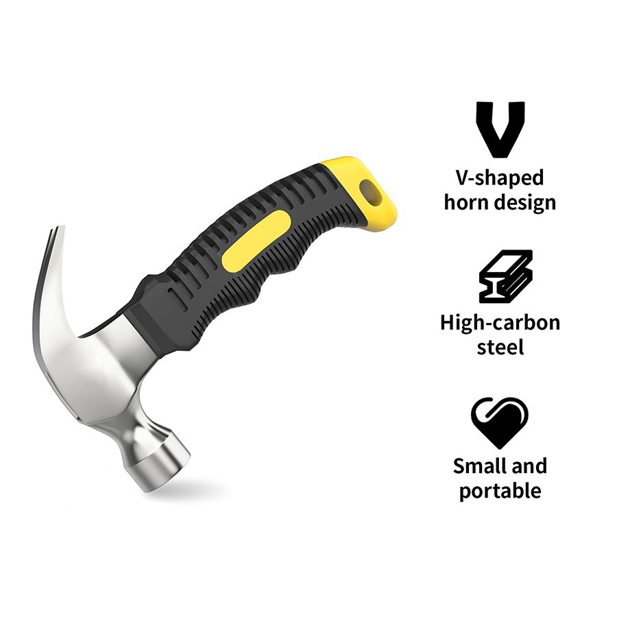 Palu Cebol Gagang Karet Martil Kambing Mini Claw Hammer Cabut H0102