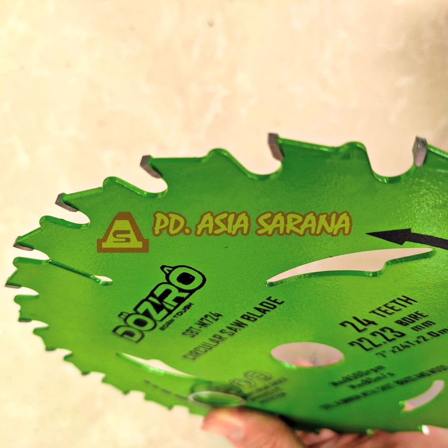 Circular Saw Blade 7"x24T Doziro / Mata Gergaji Kayu 7 Inch Multi Cut