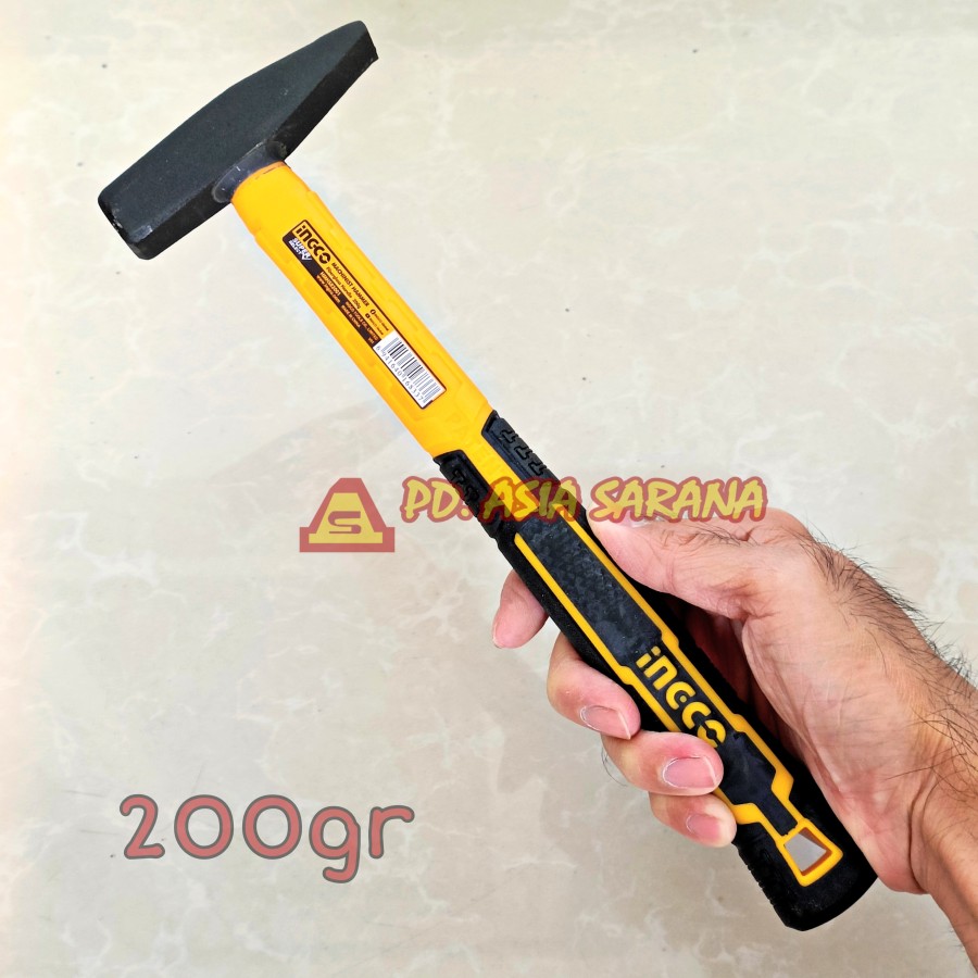 Machinist Hammer 200g INGCO HMHS82001 Chipping Palu Kaca Besi Lancip