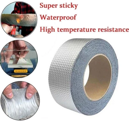 Lakban Aluminium Foil 5m x 5cm Waterproof Anti Panas Bocor Tape LS549