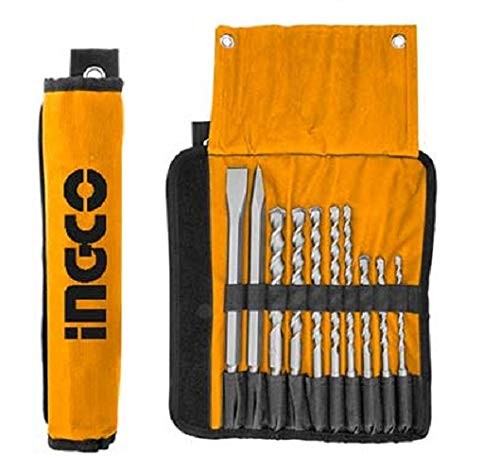 Mata Bor Bobok Chisel SDS Plus 10pcs Set INGCO AKD2101 Beton 6-16mm