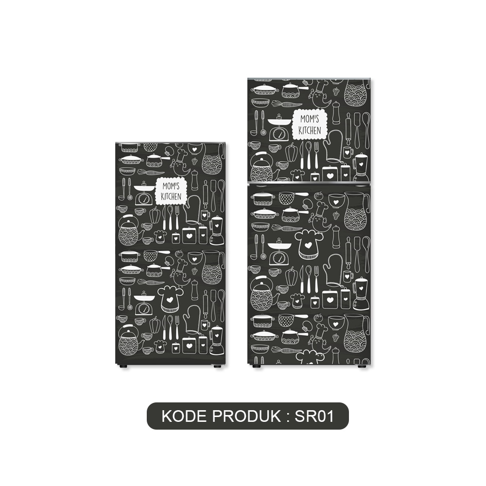 Stiker kulkas 1 pintu dan 2 pintu sticker walpaper kulkas motif cofee Tema dapur
