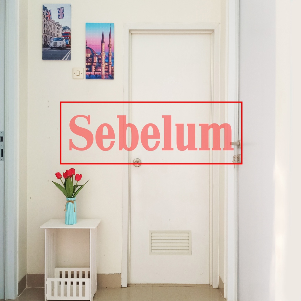 Stiker pintu kamar mandi stiker pintu toilet sticker walpaper pintu toiletTema Daun