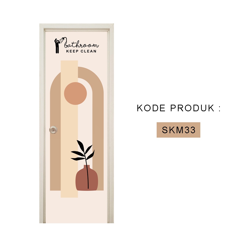 Stiker pintu toilet kamar mandi sticker pintu motif aesthetic arch minimalis