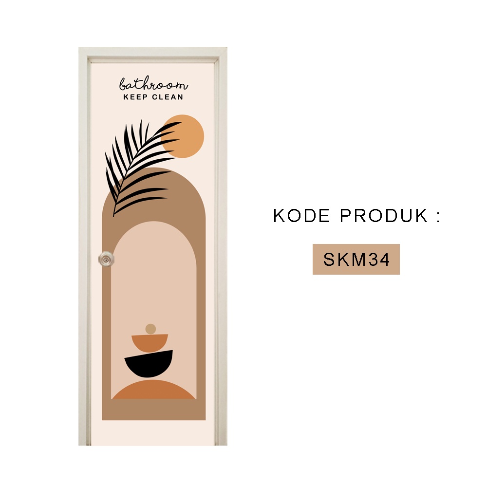 Stiker pintu toilet kamar mandi sticker pintu motif aesthetic arch minimalis
