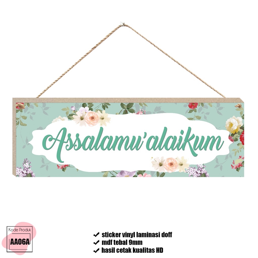 Hiasan dinding kayu walldecor shabby hijau pajangan rumah Dekorasi ruangan / dapur / toilet / kamar aesthetic