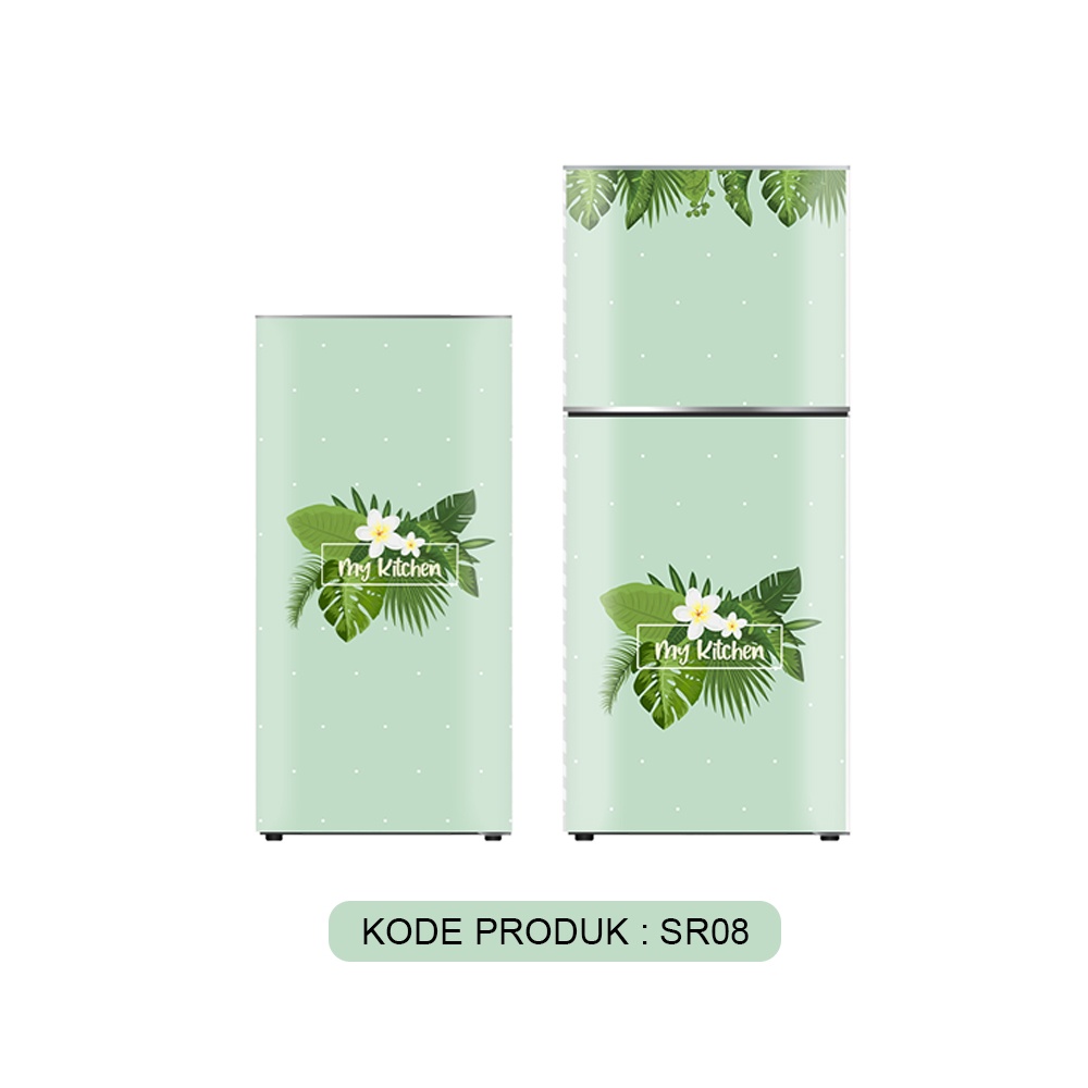stiker kulkas 1 pintu dan 2 pintu stiker sticker walpaper kulkas motif monstera