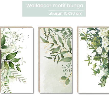 Hiasan dinding pajangan dekorasi rumah motif bunga daun wall decor unik