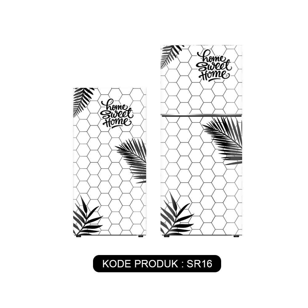 Stiker kulkas 1 pintu dan 2 pintu sticker walpaper setiker kulkas