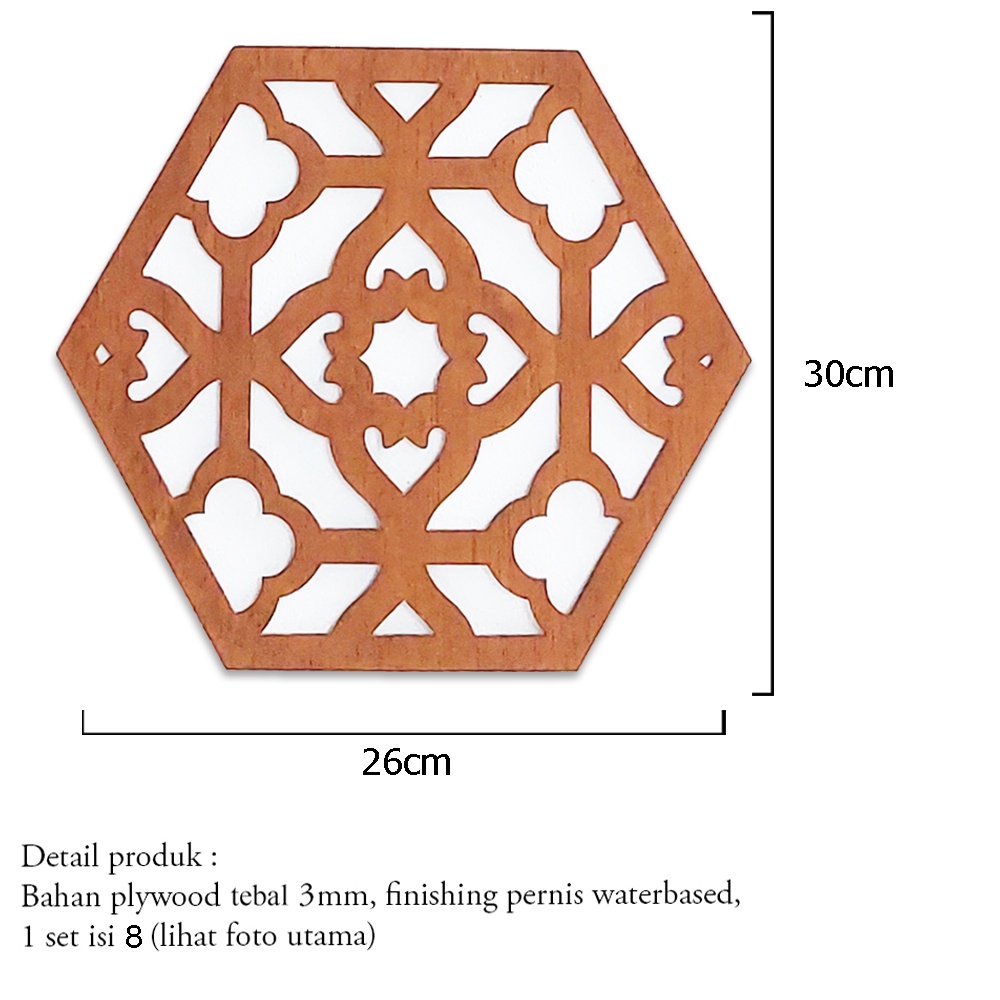 Walldecor kayu Hiasan dinding kayu pajangan rumah dekorasi ruangan 1 set 8 pcs Hiasan minimalis dekorasi kamar
