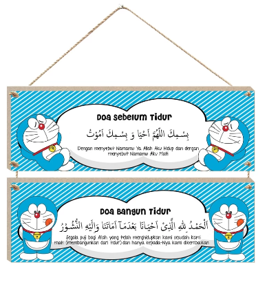 Hiasan dinding pajangan rumah Walldecor doa masuk rumah motif doraemon dekorasi Kamar