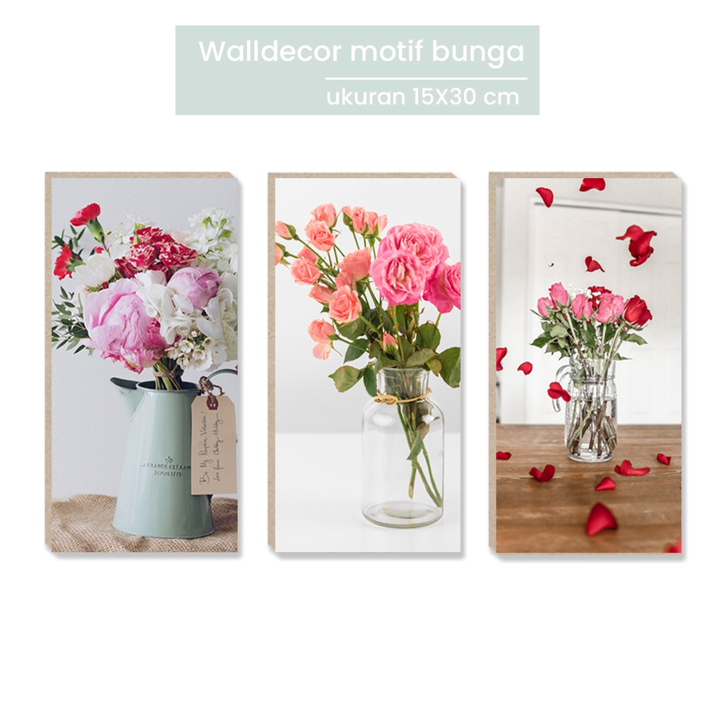 Hiasan dinding shabby chic motif bunga walldecor pajangan dekorasi dinding rumah