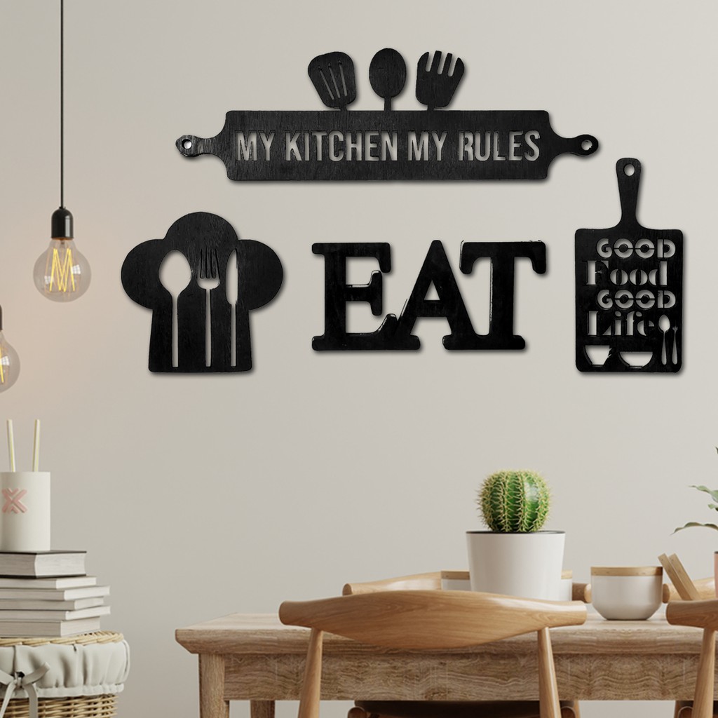 Hiasan dinding dapur wall decor minimalis pajangan dapur laser cut hiasan kayu aesthetic pajangan dapur aesthetic