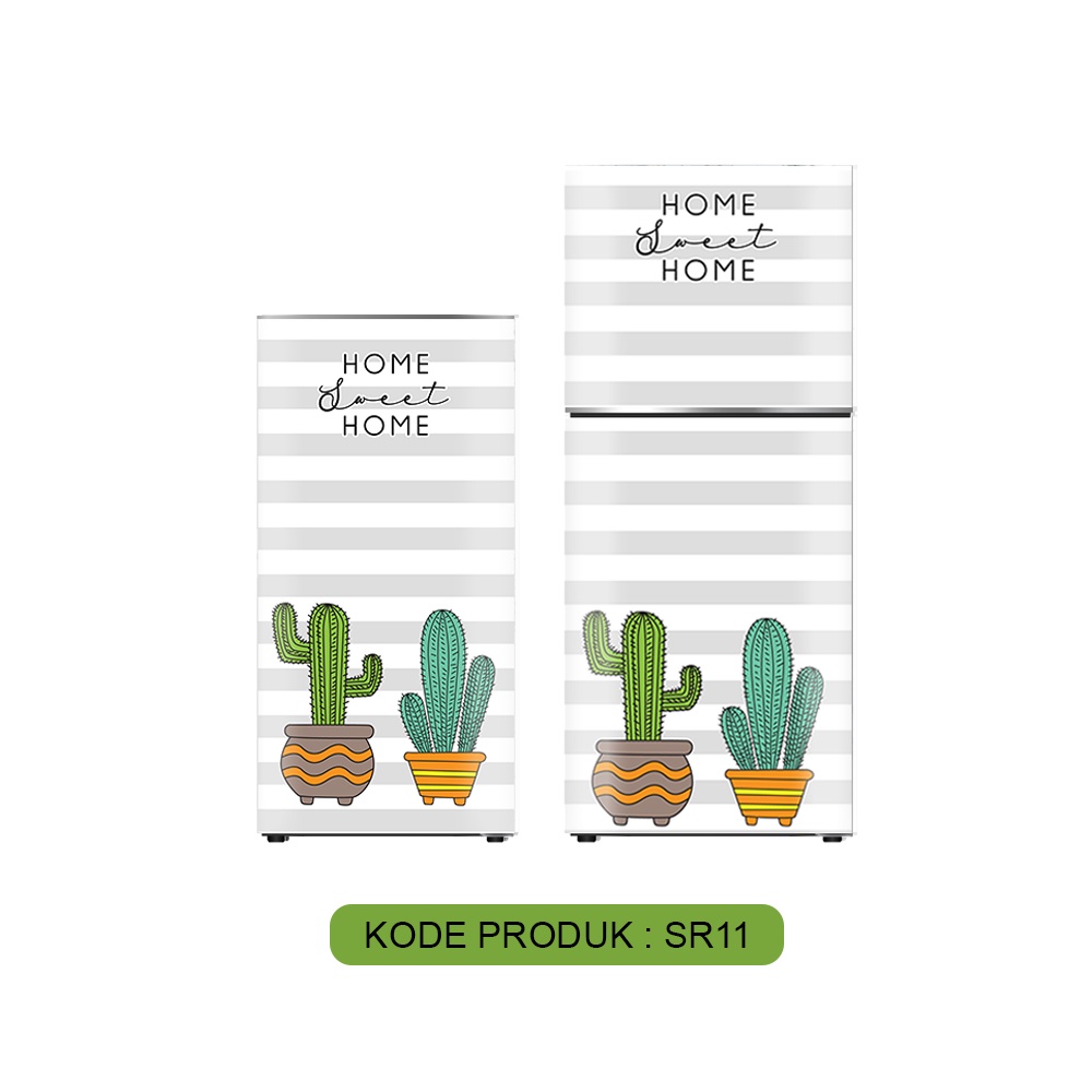 Sticker kulkas setiker wallpaper 1 pintu dan 2 pintu stiker kulkas MOTIF kaktus