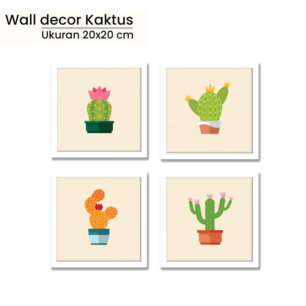 Hiasan dinding pajangan dekorasi rumah walldecor Motif KAKTUS