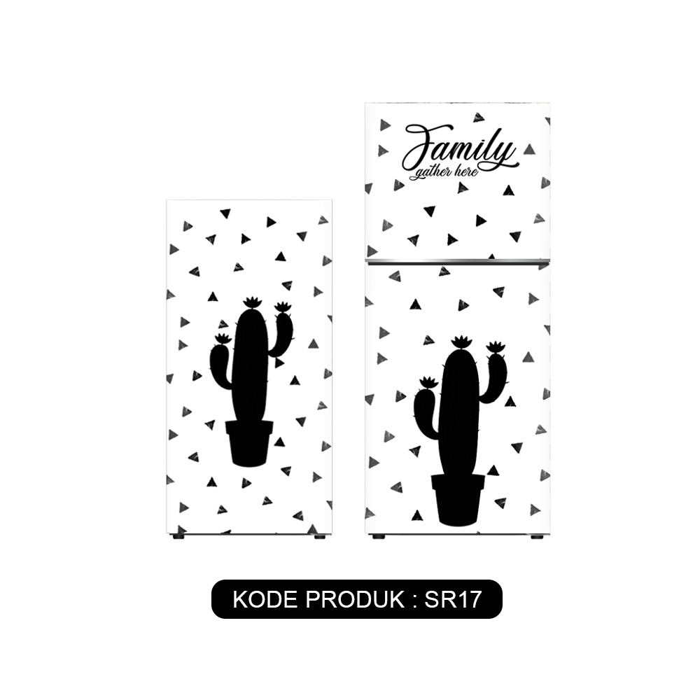 Stiker kulkas 1 pintu dan 2 pintu sticker walpaper setiker kulkas