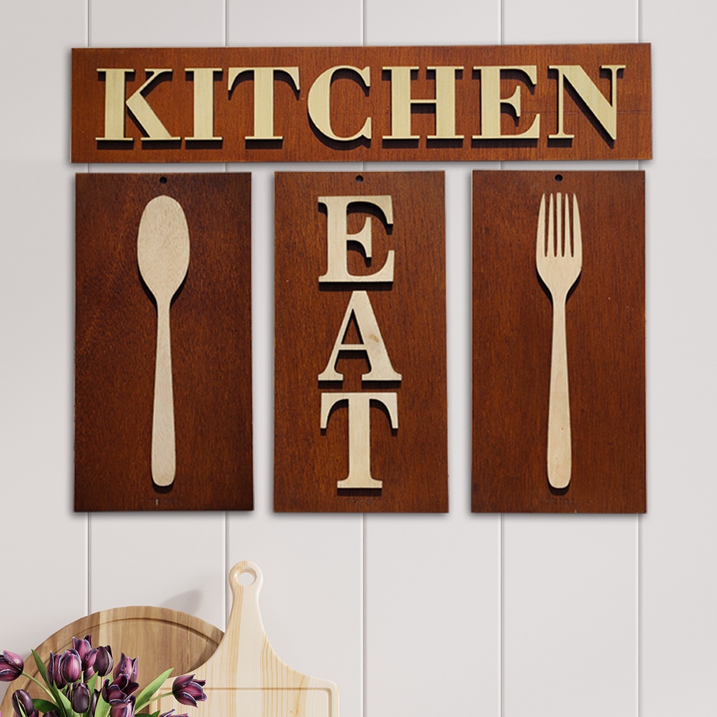 Hiasan dinding wall decor minimalis pajangan laser cut kayu aesthetic dapur