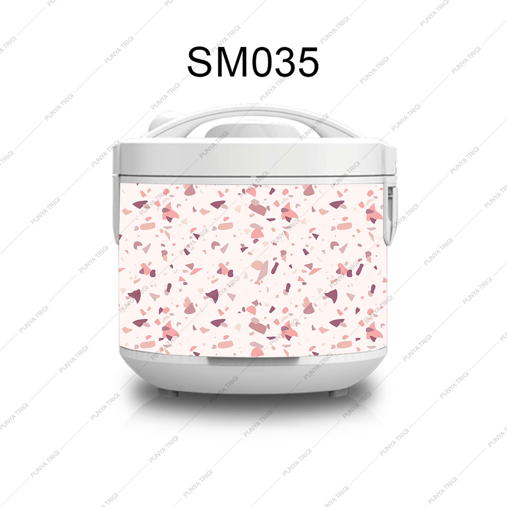 Stiker Magic com Stiker rice cooker penanak nasi Motif Terazzo