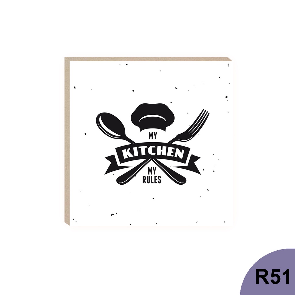 hiasan dinding dapur wall decor pajangan rumah dekorasi rumah minimalis warna hitam putih