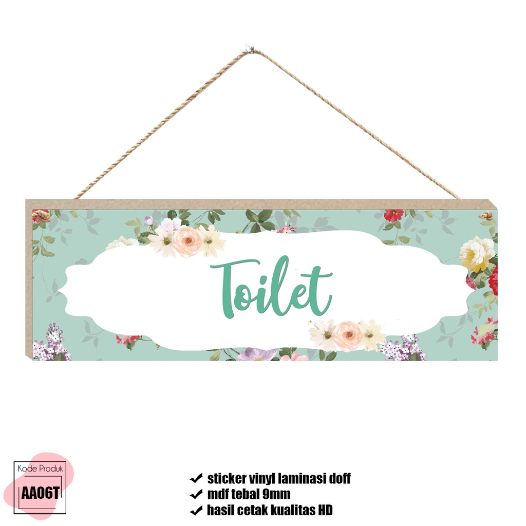 Hiasan dinding kayu walldecor shabby hijau pajangan rumah Dekorasi ruangan / dapur / toilet / kamar aesthetic