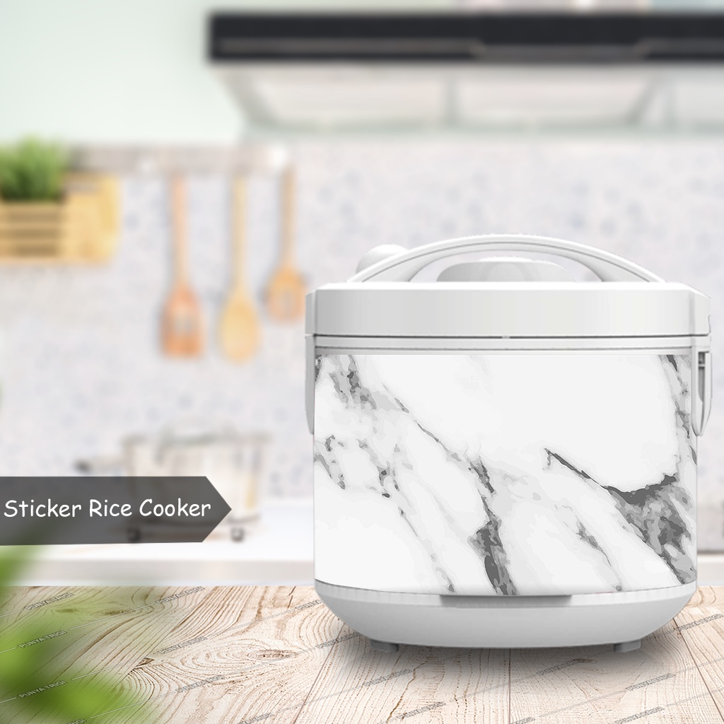 Stiker magic Com 1.8 L wallpaper Rice cooker Ukuran standar Jumbo Motif Marmer