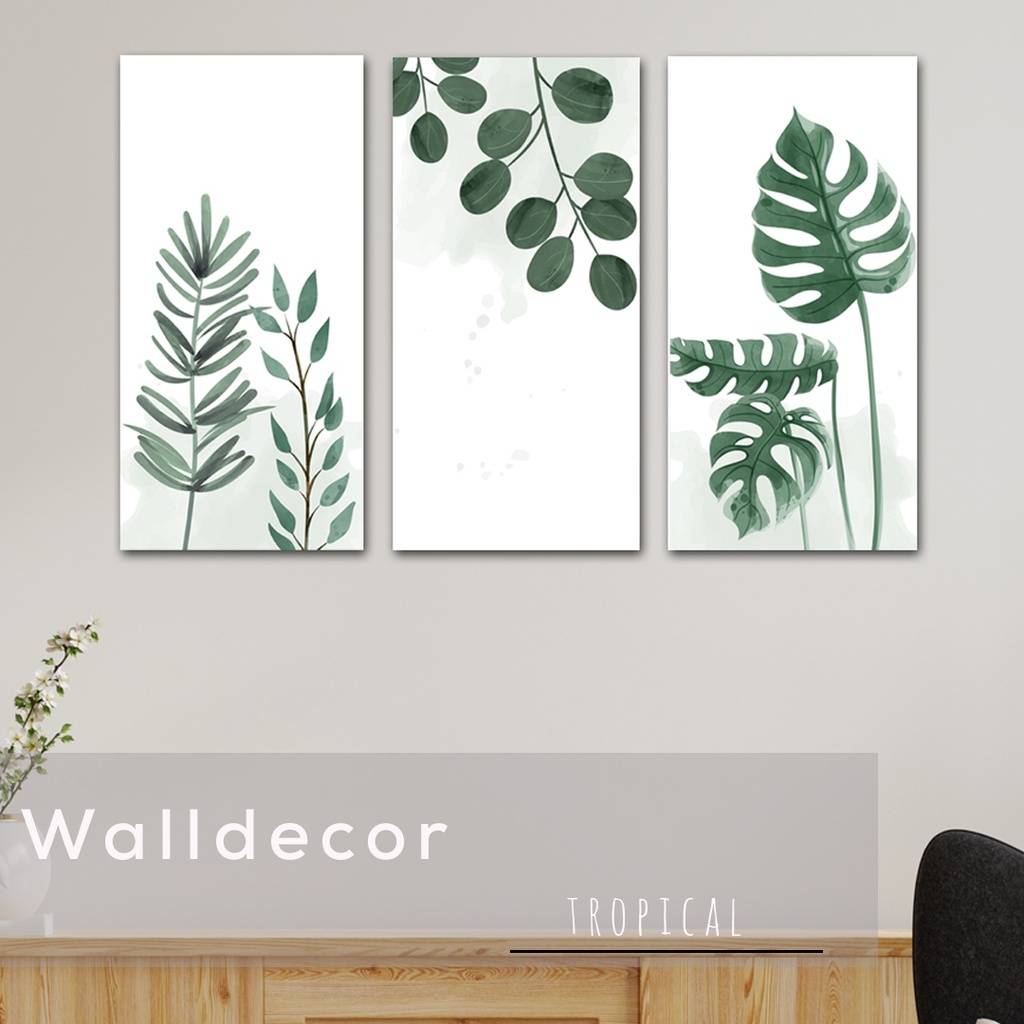 Hiasan dinding walldecor motif tropical pajangan dinding dekorasi ruang tamu