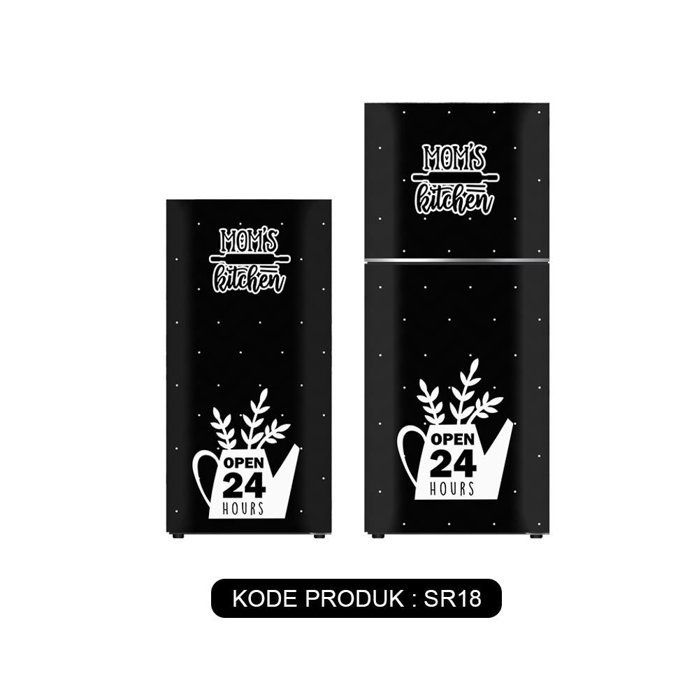 Stiker kulkas 1 pintu dan 2 pintu sticker walpaper setiker kulkas