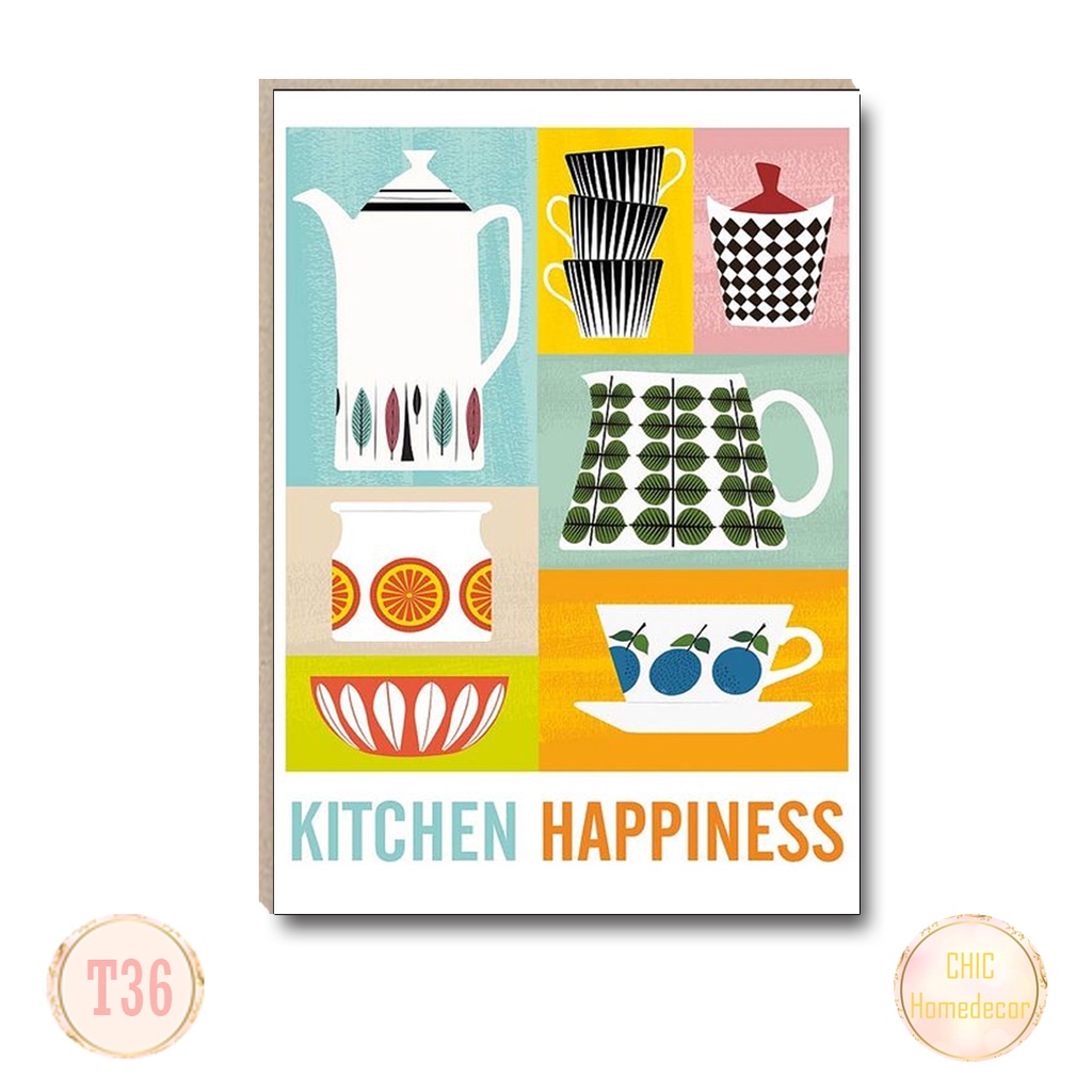 Dekorasi kafe hiasan vintage motif retro cofee hiasan dinding warna tosca