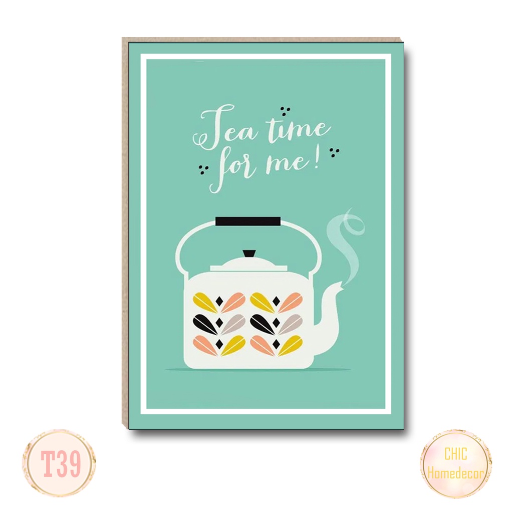 Dekorasi kafe hiasan vintage motif retro cofee hiasan dinding warna tosca