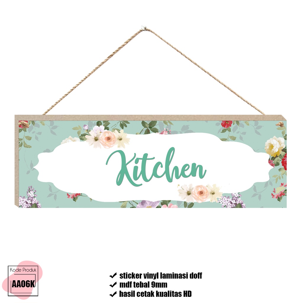 Hiasan dinding kayu walldecor shabby hijau pajangan rumah Dekorasi ruangan / dapur / toilet / kamar aesthetic