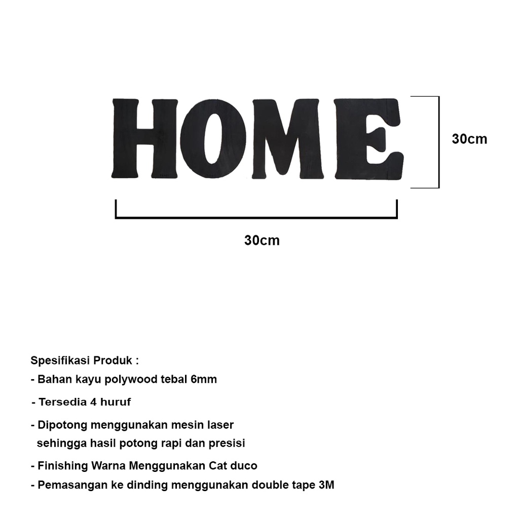 Hiasan dinding walldecor kayu HOME aesthetic pajangan rumah