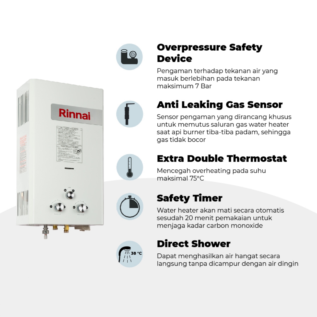 Rinnai Gas Water Heater REU-10CF Rinnai Gas Water Heater