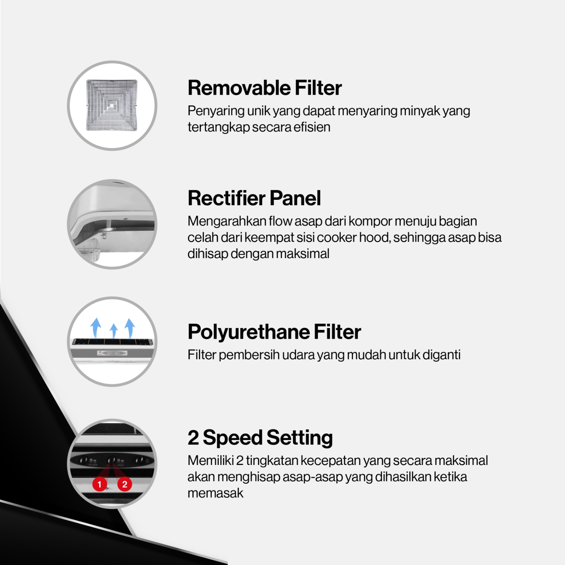 Rinnai Tudung Kompor - RH-90ER(SU) Rinnai Cooker Hood