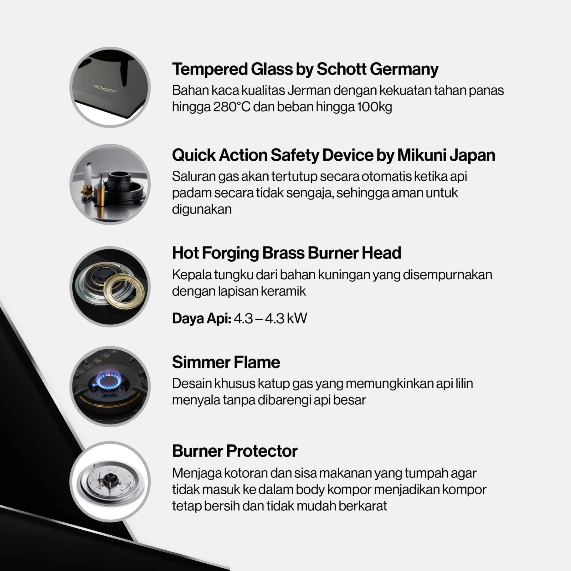 Rinnai Kompor Tanam - RB-72G Rinnai Built - In Hob