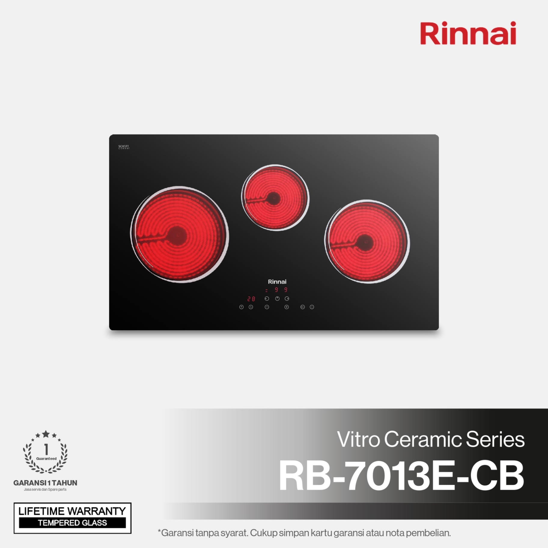 Rinnai Vitroceramic Hob RB-7013E-CB