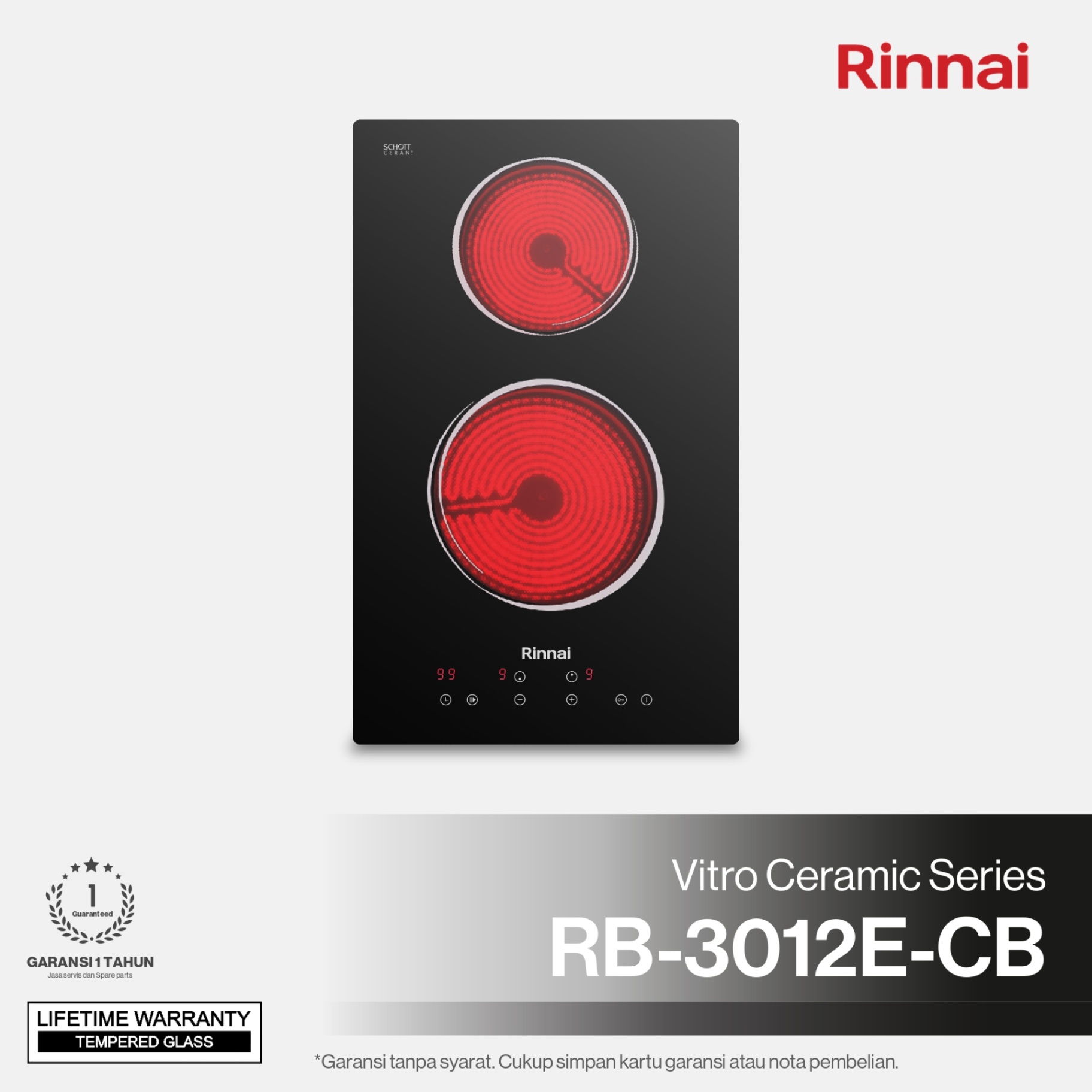Rinnai Vitroceramic Hob RB-3012E-CB