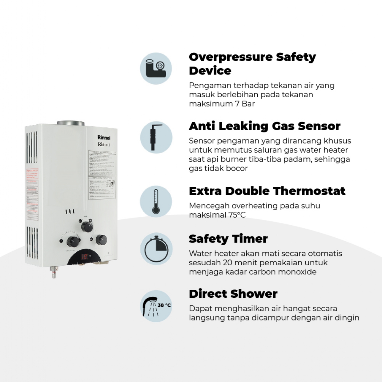Rinnai Gas Water Heater REU-5CFC Rinnai Gas Water Heater