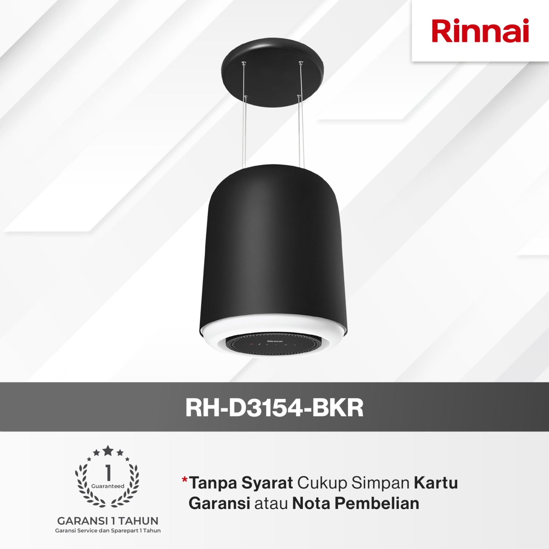 Rinnai Tudung Kompor - RH-D3154-BKR Rinnai Cooker Hood