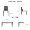 ATOORIN - Lance Orange Dining Table - Meja Makan Dengan 6 Kursi
