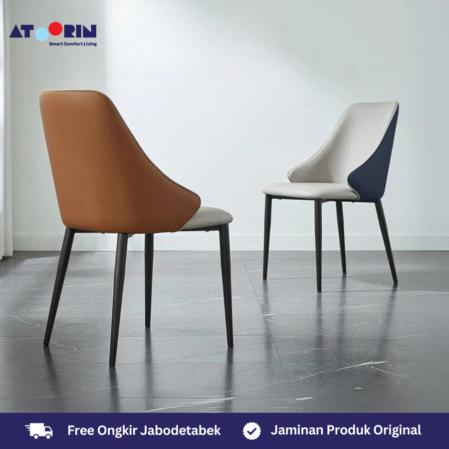 ATOORIN Hana Dining Chair - Kursi Makan Minimalis Modern, 48x59x83 cm