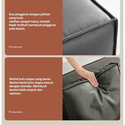 ATOORIN - Charles Sofa - Sofa Kulit dengan Latex