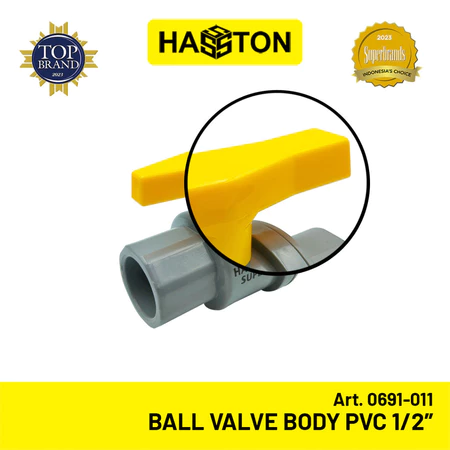 Hasston Ball Valve Body PVC / Katup Bola / PVC Ball Valve (0691)