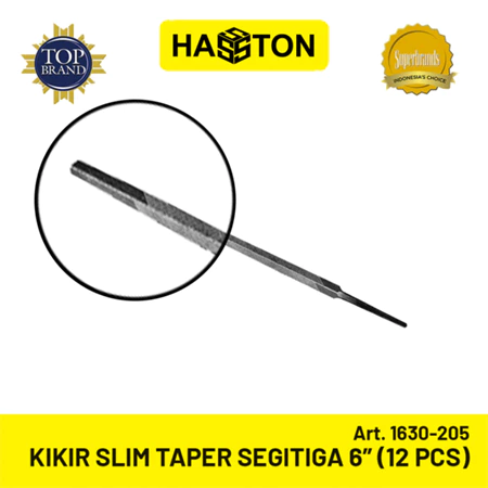 Hasston Kikir Slim Taper 6" Segitiga (12 Pcs) (1630-205)